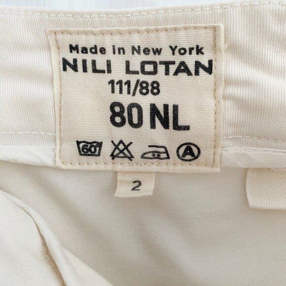 Nili Lotan "Tel Aviv" Pant in Eggshell, size 2 - Picture 5 of 10